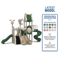 Unité de terrain de jeux commerciale SageDelightRides Morandi, escalier en spirale à double voie, pour enfants, en LLDPE et acier galvanisé, pour plaza publique, OEM