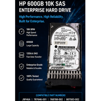 Disco Duro HDD de 600 GB, 10K RPM, 12 Gbps, SAS, 2.5'', SFF, para Almacenamiento HPE MSA, Compatible con HP J9F46A PN 787646-001 768788-002 807583-002