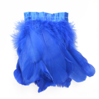 15-20cm néon jaune prix compétitif fait à la main oie Nagorie plume Strung frange 5-8 ''pour la décoration de fête de carnaval