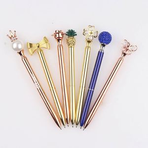 Good <b>Customised</b> Favor Souvenir Twist Wedding <b>Pens</b> With Metal White Custom Crystal Jewel Logo Gift Hotel Ball Point Ballpoint - Product Image 2