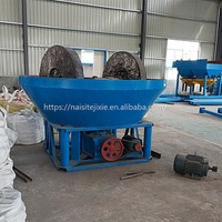 Machine de récupération d'or à double roue pour l'exploitation minière, broyeur à tambour humide à deux roues à vendre