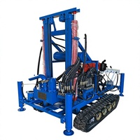 Foreuse rotative hydraulique diesel Liyo Crawler pour puits d'eau, avec boîte de vitesses, pompe, moteur, portable, pour usage agricole et de construction, 200m