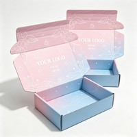 Boîte d'emballage pour chaussures et vêtements avec logo personnalisé, boîte à courrier, boîte cadeau en carton ondulé avec ligne de déchirement, boîtes en papier kraft avec logo