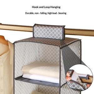 <span class=keywords><strong>Organizer</strong></span> Lemari Gantung dengan Rak, Penyimpanan Lemari Lipat Multi-Lapisan untuk Pakaian, Sepatu, Tas, Topi - Product Image 2