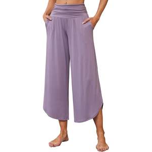 Pantalones de Yoga Anchos Personalizados para Mujer, Cintura Alta, Suaves, de Viscosa de Bambú, Tallas S-XXL - Product Image 3