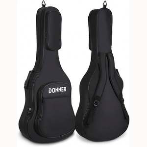 Estuche para Guitarra con Acolchado Grueso Impermeable, Correa Ajustable, Color Negro, con Soporte Trasero, Muestra Gratuita - Product Image 1