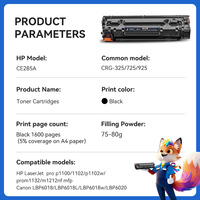 Kartrid Toner Asseel CE285A CE278A CB435A CB436A 85A CRG325 Kompatibel untuk HP P1100/1102/P1102w/Prom1132/M1212nf Mfp/LBP6018