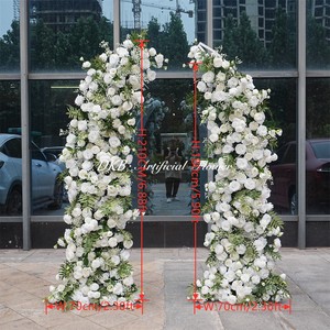 DKB Factory Wholesale Artificial Silk <b>Flower</b> Horn Arch Wedding <b>Flower</b> Arch Customizable Size Color High Simulation for Wedding - Product Image 2