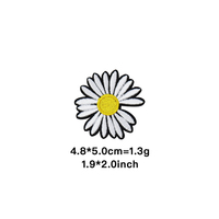 Patchs brodés en gros pour t-shirts et sacs à dos en nylon avec logo marguerite