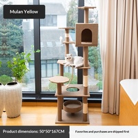 Arbre à chat en bois avec maison, design arbre, grande étagère, utilisation toutes saisons, ajustement universel, construction monobloc, 16,2 kg MT01-K/MT01-Q