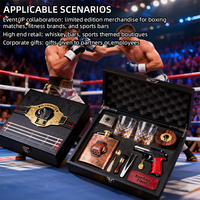 Kit de fumage de whisky sur le thème de la boxe personnalisable OEM/ODM – Ensemble de cocktails fumés premium pour clubs sportifs, tournois et bars