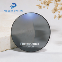 Lentilles optiques Pioneer 1.56 1.60 PGX Photochromiques Anti-lumière bleue Spin PhotoGray HMC Monofocales UV420 Courbe de base 2C 70/65mm
