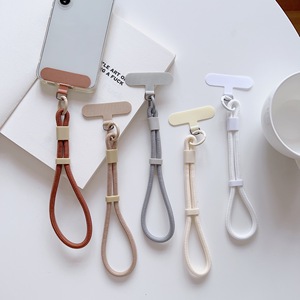 Ciondolo per cellulare alla moda con cinturino annodato a mano colorato, semplice e versatile, con perline argentate, portachiavi - Product Image 3