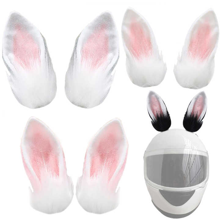 bunny ears motorcycle helmet Cinnamoroll Cover Cute Plush Are washable Funny biker helmet | Helmet