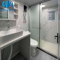 Vente chaude Maison conteneur en acier pliable avec chambre à coucher et toilettes Prêt à expédier 20 FT 40 FT Villa extensible Prévention des termites