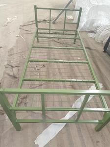 Hot Sale Customized Green Steel Metal Single Full <b>Size</b> <b>Bed</b> <b>Frame</b> Box Spring Minimalist Design Stable Bedroom Furniture - Product Image 1