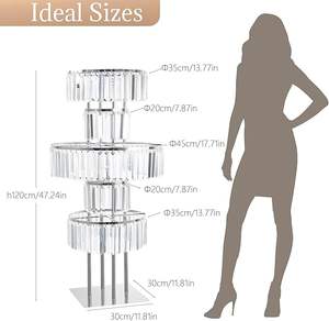 Centrotavola a 5 Livelli in Metallo Argento e Oro, Supporto per <span class=keywords><strong>Vasi</strong></span> di Fiori, Decorazione per Tavoli da Matrimonio e Feste - Product Image 4