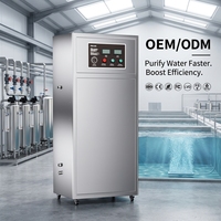 Générateur d'ozone industriel 100g 200g pour le traitement de l'eau, machine à ozone commerciale pour l'eau usée et l'aménagement aquatique