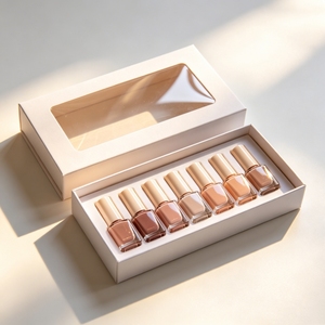 Boîte cadeau magnétique sur mesure pour vernis à ongles, coffret d'emballage de luxe en papier pour flacons vides de gel de soin des ongles - Product Image 5
