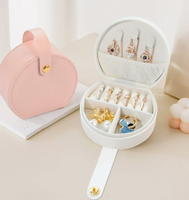 Échantillon Gratuit : Boîte à Bijoux Portable de Luxe en Cuir PU et Velours pour Rangement de Bagues, Boucles d'Oreilles, Colliers – Idéale pour Cadeaux, Magasins et Vente au Détail