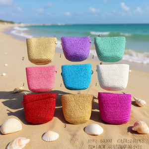 Bolso de Paja para Niños, 12x14cm, Estilo Doble Estrella, Accesorio de Playa - Product Image 3