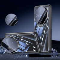 Coque de téléphone transparente antichoc avec béquille intégrée pour appareil photo pour Vivo X300 / X200 / S20 / iQOO 13