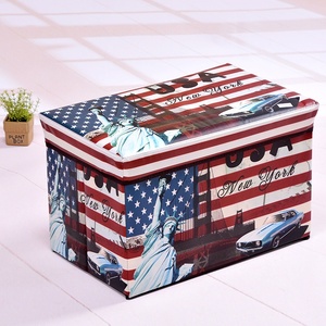 Taburete de Almacenamiento Plegable Laminado Impermeable Multifuncional de Gran Tamaño, Capacidad de 45L para Zapatos, Estilo Europeo, Tela No Tejida - Product Image 6