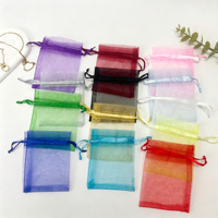 Sac cadeau en organza avec cordon de serrage, pochettes en organza respirant pour savon artisanal, coffrets cadeaux de bain