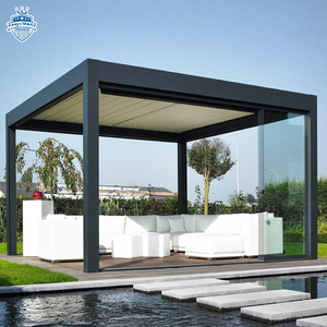 Conception de fabricant personnalisé <span class=keywords><strong>pas</strong></span> <span class=keywords><strong>cher</strong></span> bricolage couverture de Patio motorisée en aluminium perchoir autoportant ombre Pergola jardin gazébo - Product Image 5