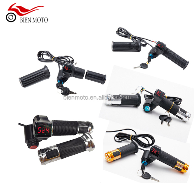 Electric Vehicle LCD Display Panel Thumb Throttle Voltage Key Lock Power Switch for Electric Bike/Scooter/Ebike Accessories