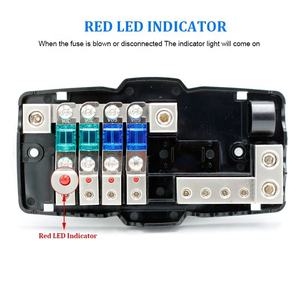 Porte-fusible <span class=keywords><strong>ANL</strong></span> à 4 voies multifonctionnel à LED pour stéréo de voiture avec masse Mini ANS Boîte à fusibles Bloc de distribution 30A 60A 80A - Product Image 5