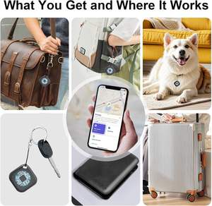 แท็กติดตามอากาศเข้ากันได้กับแอปเปิ้ลค้นหาแอปของฉัน (iOS เท่านั้น) ตัวติดตามบลูทูธและตัวระบุตำแหน่งสินค้าอัจฉริยะ - Product Image 6