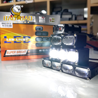 BAOBAO Luces Explorer Red Devil Eyes 1led 2led 4led Blanc Jaune Flash Aluminium 60 Watts Feux LED Moto Phare Avant
