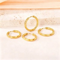 Pendientes de Oro Imitación con Alambres Trenzados y Diseño Abombado, Dijes PVD Estructurados de Capa Gruesa para Fabricación de Joyas, Joyería y Accesorios para Mujer