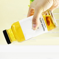 Vente en gros, carré écologique Simple 12 oz 16 oz bouteilles d'infusion à froid café jus lait bouteille en verre avec bouchon d'étanchéité