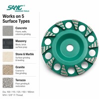 Disques abrasifs SANG 150 mm, meules diamantées en forme de goutte d'eau pour meuleuse d'angle, polissage du béton, de la maçonnerie et des matériaux en pierre