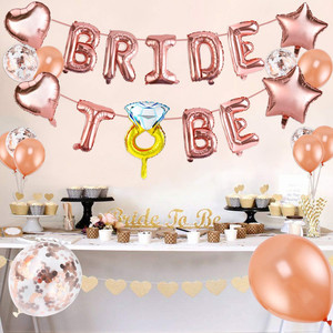 Nouvel ensemble de ballons en or rose BRIDETOBE, ensemble de mariée, voile à bretelles pour fête de mariage - Product Image 2