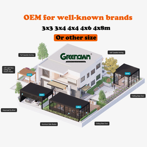 Thiết kế hiện đại ngoài trời không thấm nước có thể thu vào bioclimatic có thể gập lại louver mái pergola mái hiên tán - Product Image 4