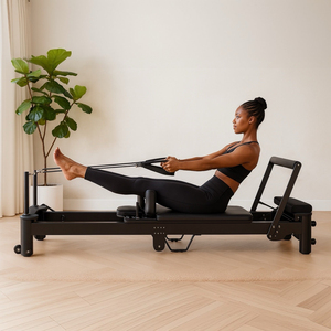 <span class=keywords><strong>Reformer</strong></span> de Pilates pliable professionnel en alliage d'aluminium réglable pour la maison - Product Image 2