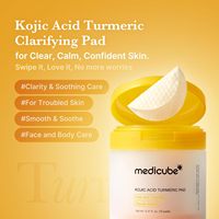 Medicube Toner Pads Acid Turmeric Clarifying Toner Pad pour les soins apaisants de la peau à problèmes au curcuma – Soin coréen pour la peau