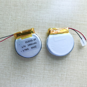 Batería de Estado Sólido de Polímero Redonda de Forma Especial 553535-2P 3.7V 1000mAh para Juguetes, 500 Ciclos - Product Image 3