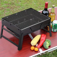Barbecue portable d'extérieur en carbone, pliable, pour le camping, barbecue à charbon d'extérieur