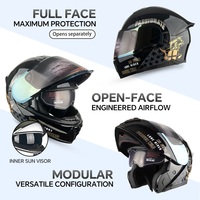 Casque modulaire ABS innovant pour adultes, double visière, déverrouillage rapide, ouvert, compatible Bluetooth, pour motocross et motos.