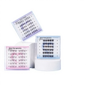 CECOMO <span class=keywords><strong>Faux</strong></span> <span class=keywords><strong>cils</strong></span> synthétiques sans colle, <span class=keywords><strong>cils</strong></span> <span class=keywords><strong>individuels</strong></span> longs, aspect naturel, pour greffe, longue durée - Product Image 1