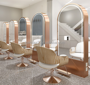 2022 Offre Spéciale station de miroir de beauté lumineuse station de vanité de style miroir classique station de miroir de beauté pour la coiffure - Product Image 3