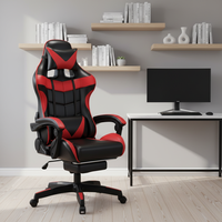 Chaise de bureau et de gaming en cuir EaseNeat 2025 de luxe, ergonomique, réglable et rotative avec repose-pieds – Prix abordable