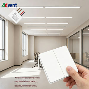 Interrupteur mural sans fil étanche et durable 10A 240V <span class=keywords><strong>PC</strong></span>/ABS, 2 gangs, 2 voies, solutions de contrôle d'éclairage et variateur pour projets à grande échelle - Product Image 6