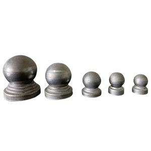 Valla de hierro Forma de bola Valla de metal Tapa superior Accesorios Barandilla Tapa de poste de acero para exteriores Tapa de tubo - Product Image 5