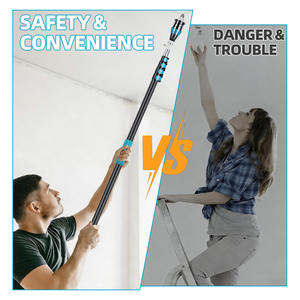 Juego de Cambiadores de Lámparas Ajustables con Varillas Telescópicas Resistentes, Abrazaderas Seguras y Adaptadores Versátiles para el Hogar - Product Image 6