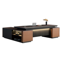 Bureau de direction moderne en forme de L Pengpai, en MDF E1, table de direction personnalisée